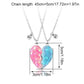 Broken Heart Best Friends Pendant Set | Magnetic Adjustable Lover Necklace for Women