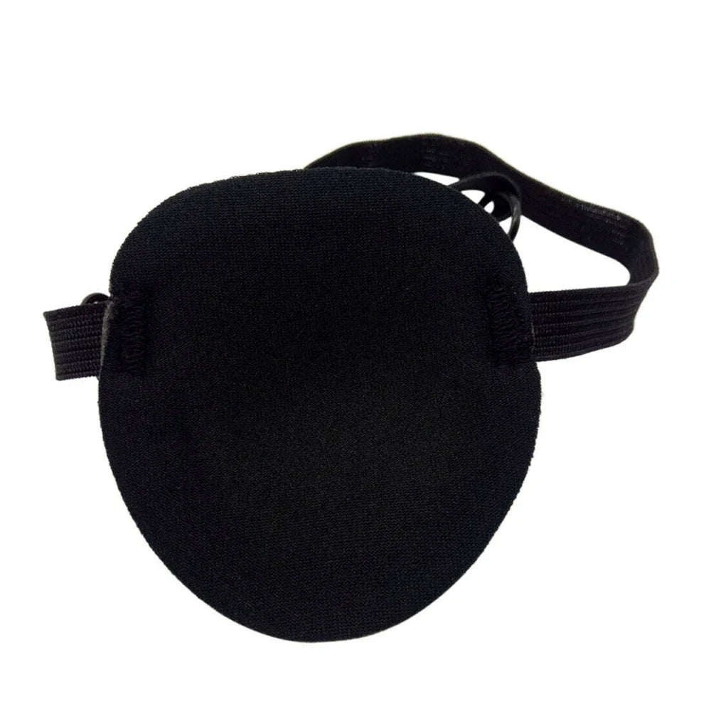 Unisex Black Single Eye Patch | Adjustable Washable Concave Eyepatch for Sleep, Vision Training, and Cosplay