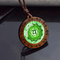 7 Chakra Symbol Glass Wood Pendant Necklace | Unisex Yoga Meditation Jewelry