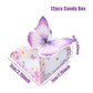 Butterfly Candy Gift Box Pink Purple Butterfly Birthday Party Decorations Kids Wedding Supplies Baby Shower Cookie Biscuit Box