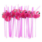 Tropical Party Drinking Straws 25pcs Flamingo Pineapple Straws Hawaiian Summer Pool Wedding Decoration Reusable Beach Supplies