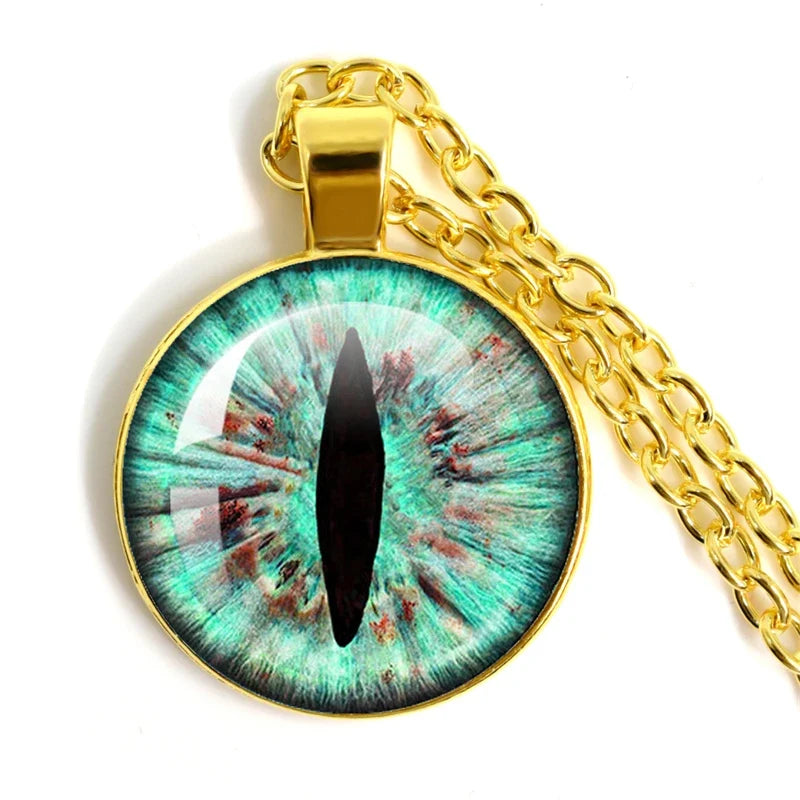 Fashion Evil Eye Pendant Necklace | Trendy Glass Cabochon Jewelry Gift