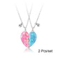 Broken Heart Best Friends Pendant Set | Magnetic Adjustable Lover Necklace for Women