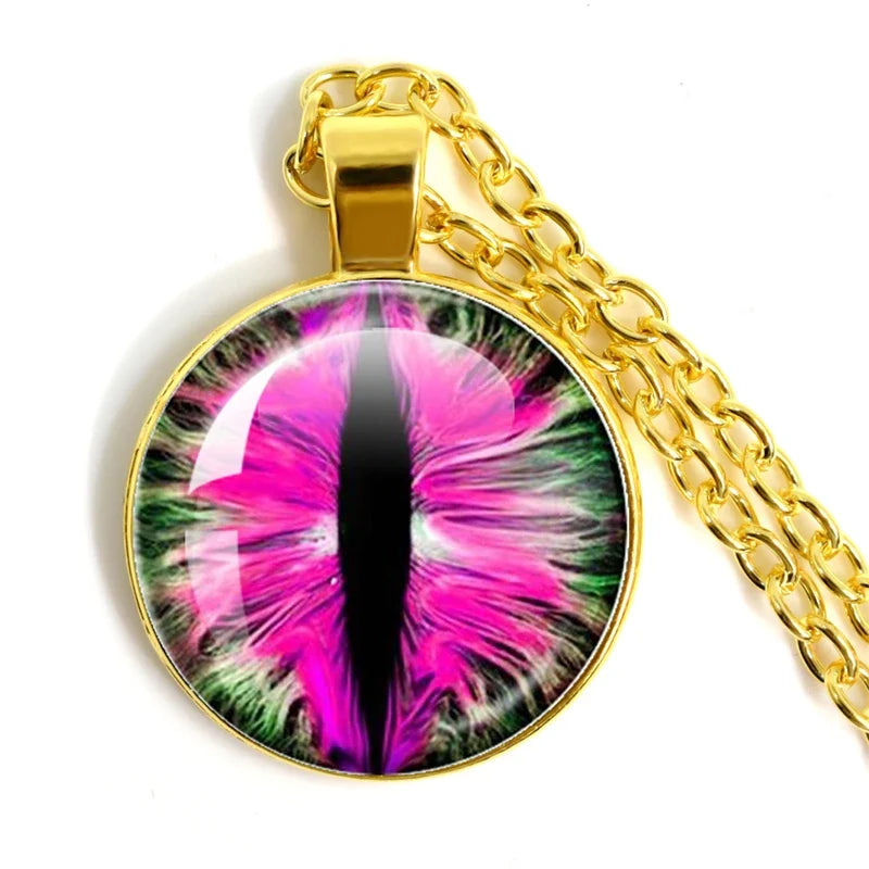 Fashion Evil Eye Pendant Necklace | Trendy Glass Cabochon Jewelry Gift