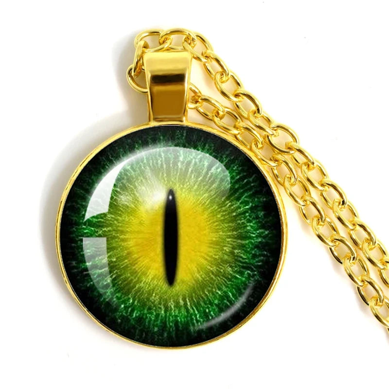 Fashion Evil Eye Pendant Necklace | Trendy Glass Cabochon Jewelry Gift