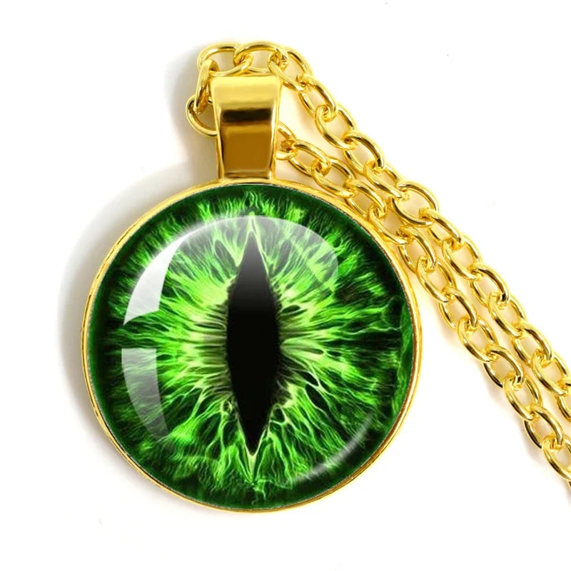 Fashion Evil Eye Pendant Necklace | Trendy Glass Cabochon Jewelry Gift