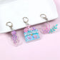 6pcs Little Mermaid Keychains Mermaid Keychains Happy Birthday Party Decoration Kids Under The Sea Party Baby Shower Decoration
