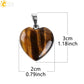 CSJA Natural Stone Heart Necklace | Crystal Healing Pendant for Women