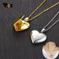 Vnox Light Heart Locket Pendants