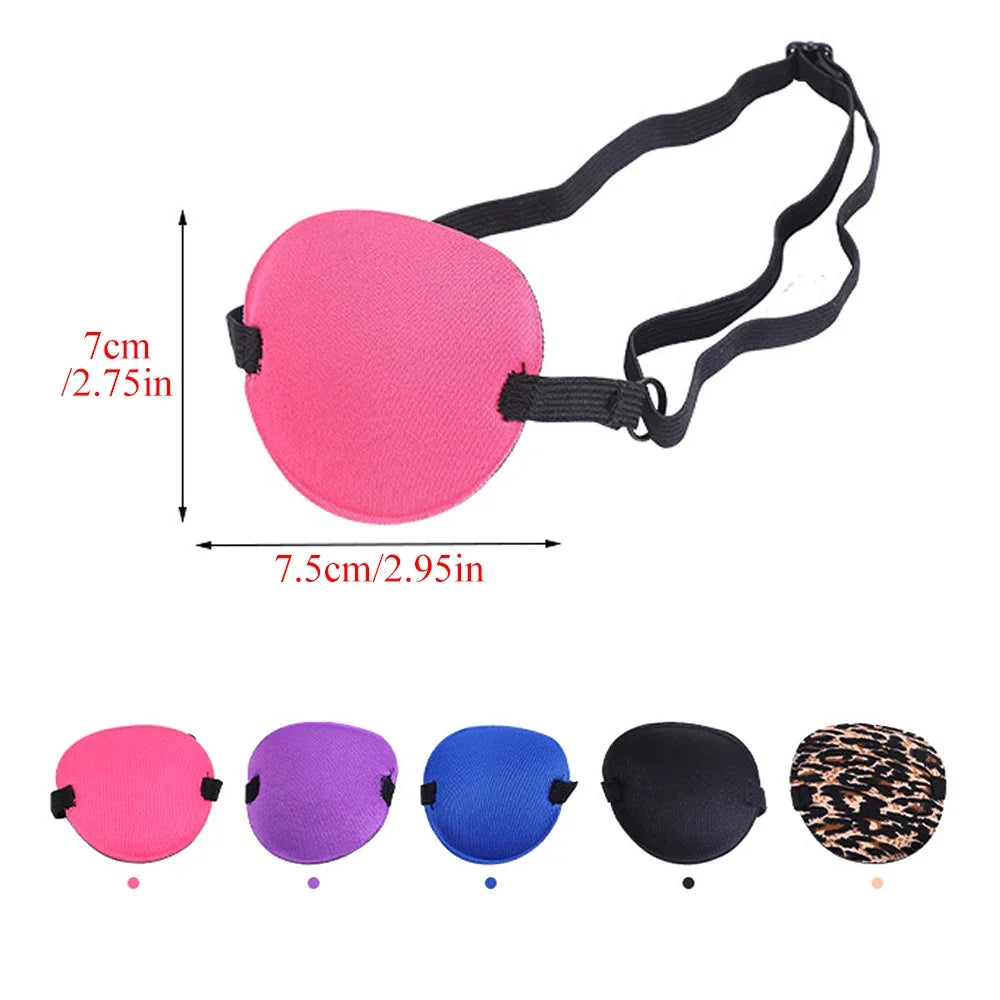 Unisex Black Single Eye Patch | Adjustable Washable Concave Eyepatch for Sleep, Vision Training, and Cosplay
