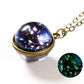 Universe Glass Pendant Necklace | Double-Sided Earth Jewelry for Men Women