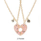 Broken Heart Best Friends Pendant Set | Magnetic Adjustable Lover Necklace for Women