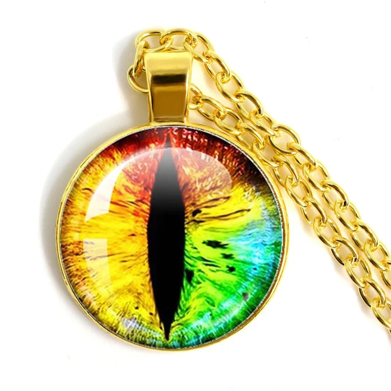 Fashion Evil Eye Pendant Necklace | Trendy Glass Cabochon Jewelry Gift