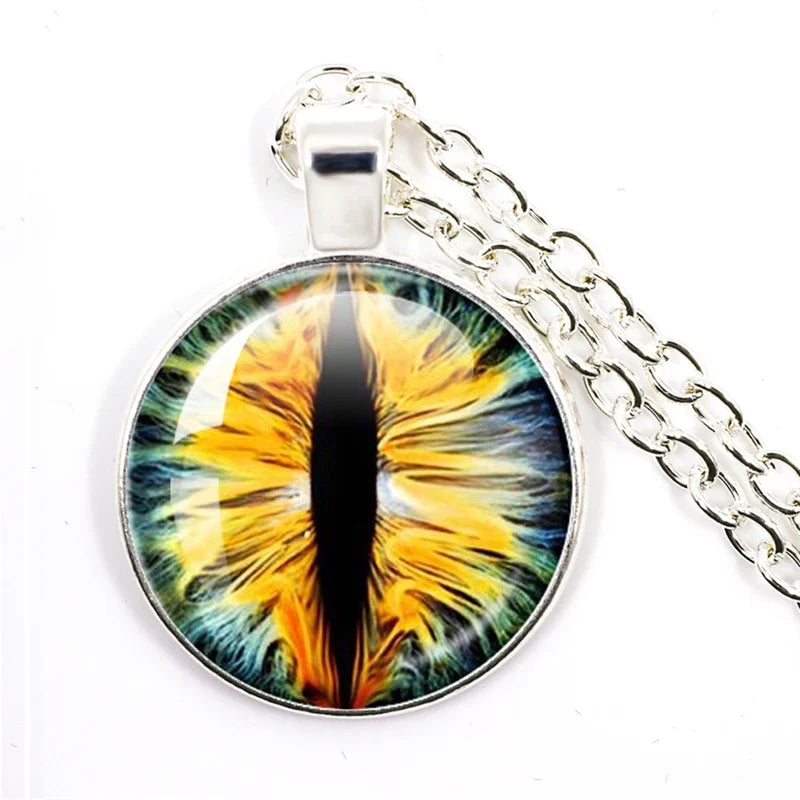 Fashion Evil Eye Pendant Necklace | Trendy Glass Cabochon Jewelry Gift