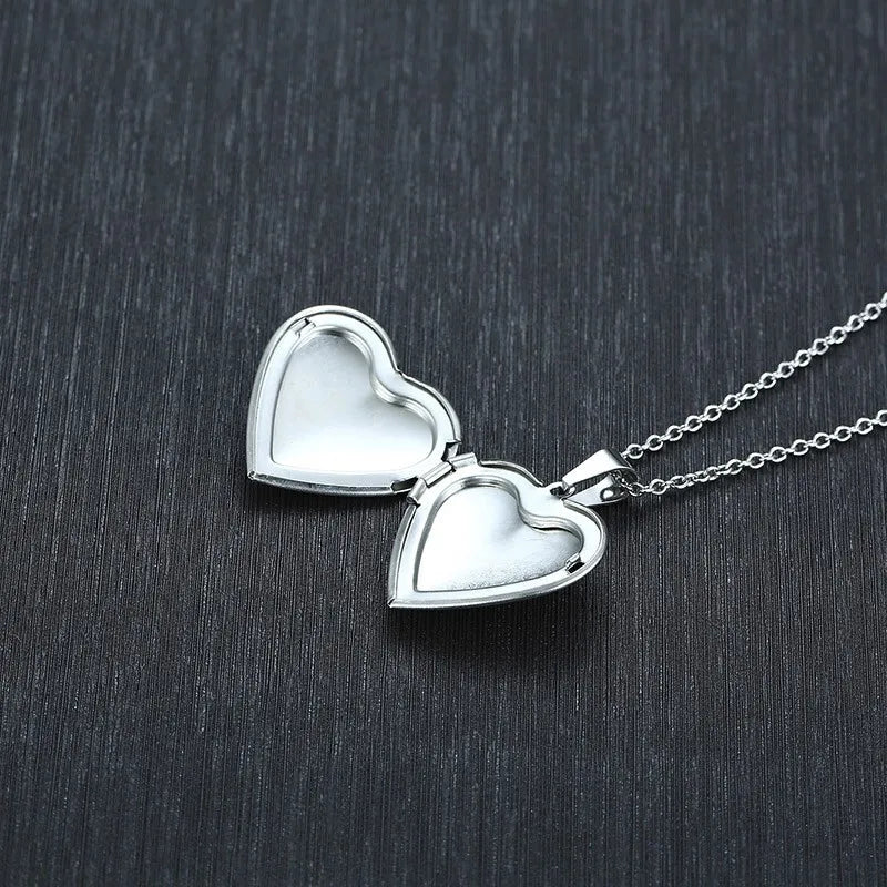 Vnox Light Heart Locket Pendants