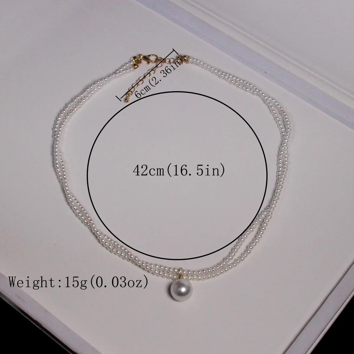 Necklace French Vintage Pearl Necklace Double Lock Bone Chain Collar Jewelry