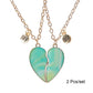 Broken Heart Best Friends Pendant Set | Magnetic Adjustable Lover Necklace for Women