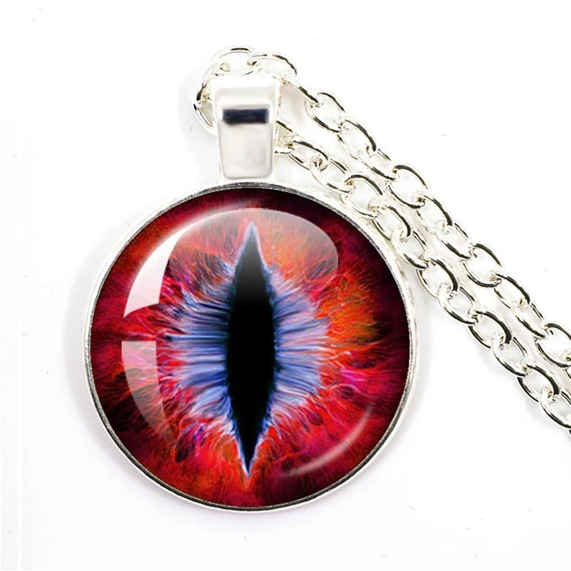 Fashion Evil Eye Pendant Necklace | Trendy Glass Cabochon Jewelry Gift