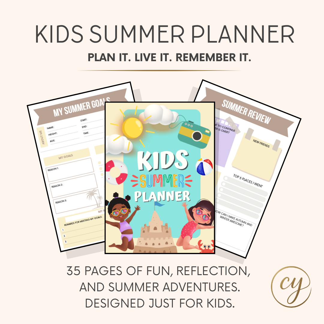 Kids Summer Planner – 35-Page Printable PDF for Ages 6–12