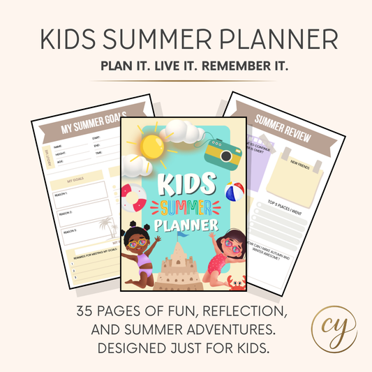 Kids Summer Planner – 35-Page Printable PDF for Ages 6–12 CYDesignStudio