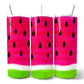 Watermelon Slice Pattern 20oz Personalized Tumbler With Lid and Stainless Steel Straw, Fun Summer Fruit Gift Cup