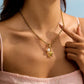 18K gold starfish with pearl design exquisite and noble necklace