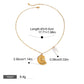 18K gold conch-shaped necklace with pearl design