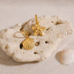 18K gold shells with starfish-shaped design exquisite trendy earrings