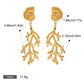 18K gold conch shell with coral design unique and noble earrings