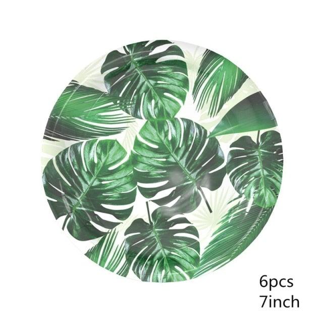 Artificial Tropical Palm Leaves For Hawaiian Luau Beach Birthday Jungle Party Wedding Home Table Decoration Accessories  Tropical Leaves with Stems Jungle Leaves Decorations for Hawaiian Luau Party Beach Baby Shower Wedding Birthday Decorations