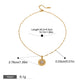 18K gold round necklace with eight-pointed star design, classic and fashionable