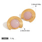 18K gold round shape with textured gemstone design light luxury noble necklace