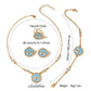 Bohemian Evil Eye Necklace, Bracelet and Earring Set