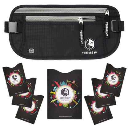 Travel Money Belt + RFID Sleeves