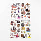 Cartoon Pirate Temporary Tattoos – 10 Sheets