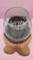Carved Wooden Hand and Molten Glass Terrarium