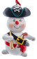 Christmas Ornament - Beach Pirate Snowman Coastal Holiday Decor 4" Resin