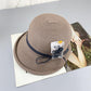 Classic Foldable Straw Beach Hat with Ribbon