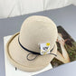 Classic Foldable Straw Beach Hat with Ribbon