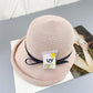 Classic Foldable Straw Beach Hat with Ribbon