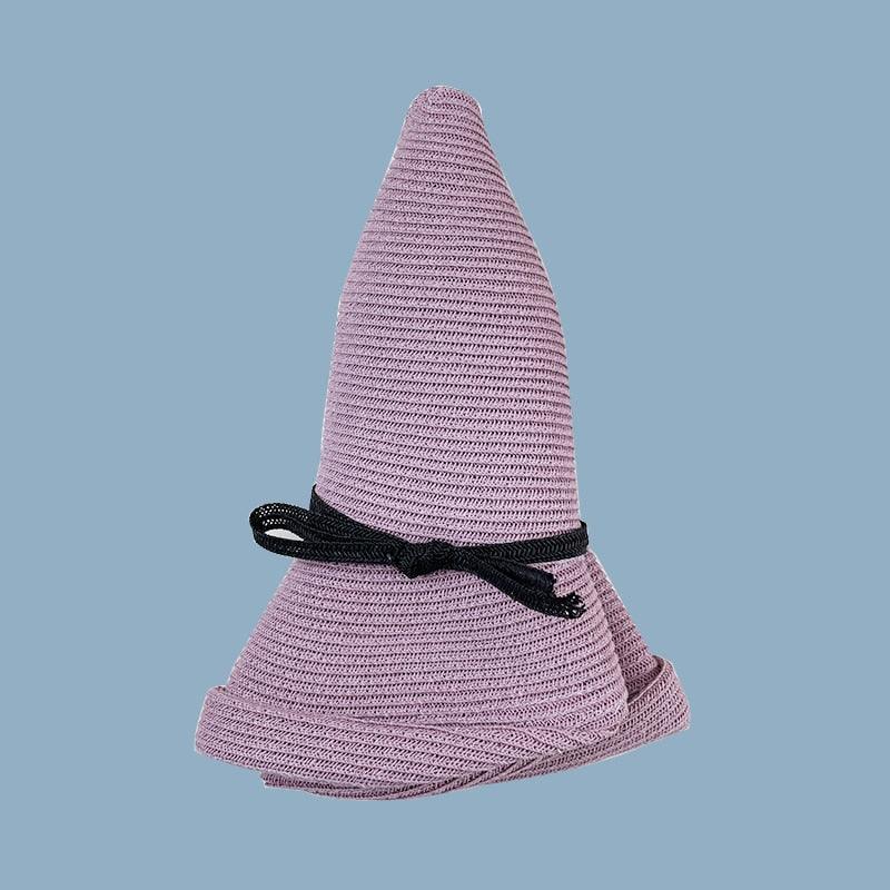 Classic Foldable Straw Beach Hat with Ribbon