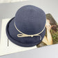 Classic Foldable Straw Beach Hat with Ribbon