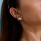 18K gold crab-shaped earrings inlaid with pearls, exquisite and unique design