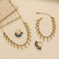 Bohemian Blue Evil Eye Tassel Necklace, Bracelet and Earring Set
