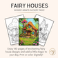 140 Fairy House Coloring Pages – Printable PDF Digital Download