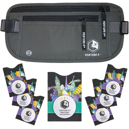 Travel Money Belt + RFID Sleeves
