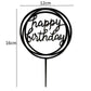 Happy Birthday Cake Topper Gold Cake Topper Acrylic Cake Topper Happy Birthday Cake Topper Cake Decoration Acrylic Letter Cake Toppers Party Supplies Happy Birthday Black Cake Decorations