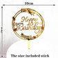 Happy Birthday Cake Topper Gold Cake Topper Acrylic Cake Topper Happy Birthday Cake Topper Cake Decoration Acrylic Letter Cake Toppers Party Supplies Happy Birthday Black Cake Decorations
