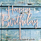 Happy Birthday Cake Topper Gold Cake Topper Acrylic Cake Topper Happy Birthday Cake Topper Cake Decoration Acrylic Letter Cake Toppers Party Supplies Happy Birthday Black Cake Decorations