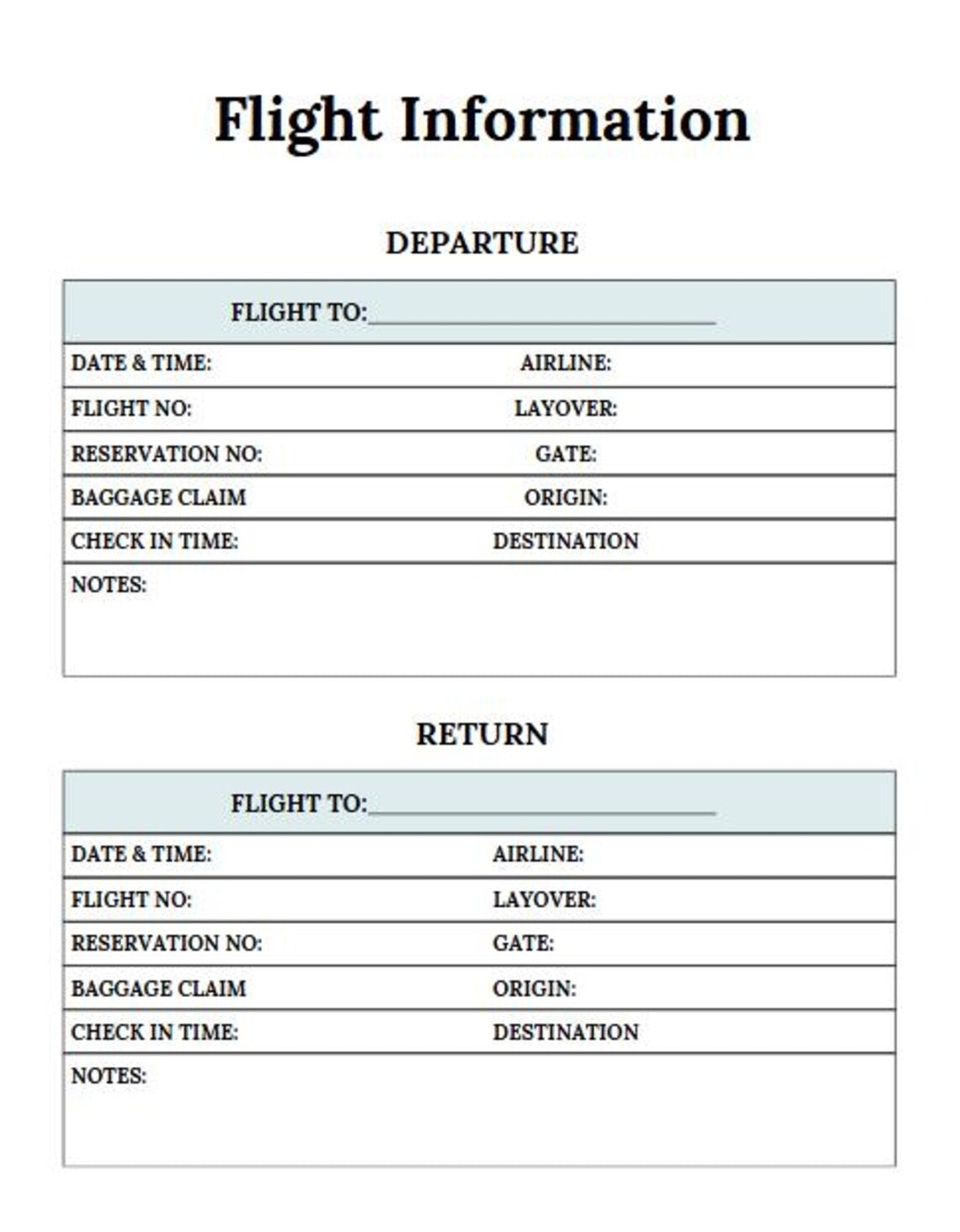 Ultimate Travel Planner – 33 Pages, Printable & Canva Editable